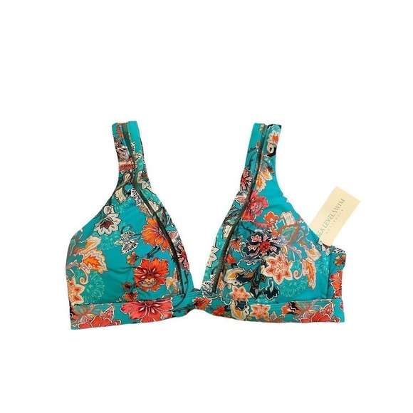 Sea Level Women's Luminous Trim Floral Dominica Tri Booster Bra Size 6 Multi NWT - Picture 1 of 4